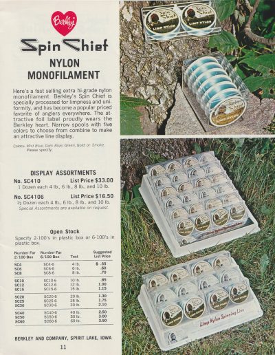 Berkley 1966 Terminal Fishing Tackle Catalog, page 11.
