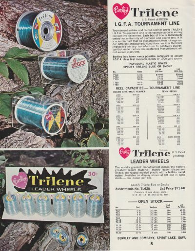 Berkley 1966 Terminal Fishing Tackle Catalog, page 8.