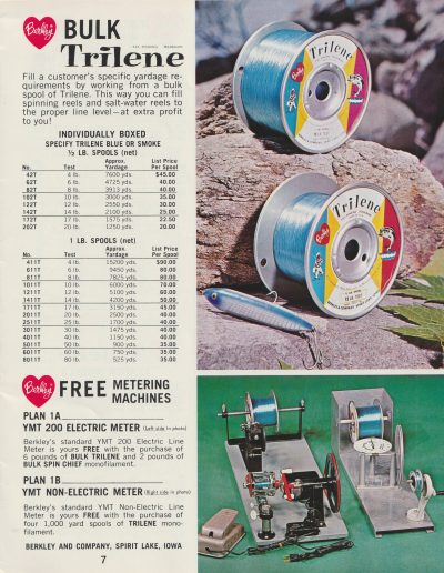 Berkley 1966 Terminal Fishing Tackle Catalog, page 7.