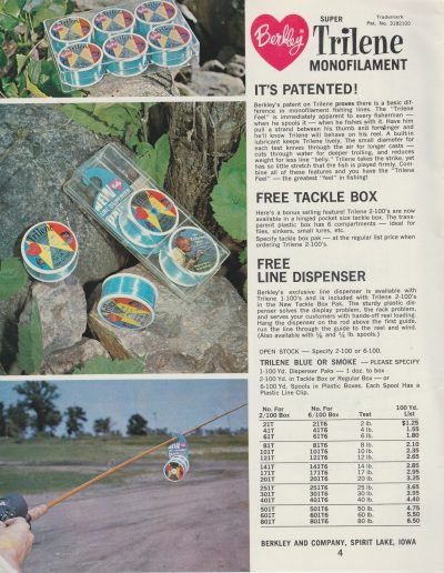 Berkley 1966 Terminal Fishing Tackle Catalog, page 4.