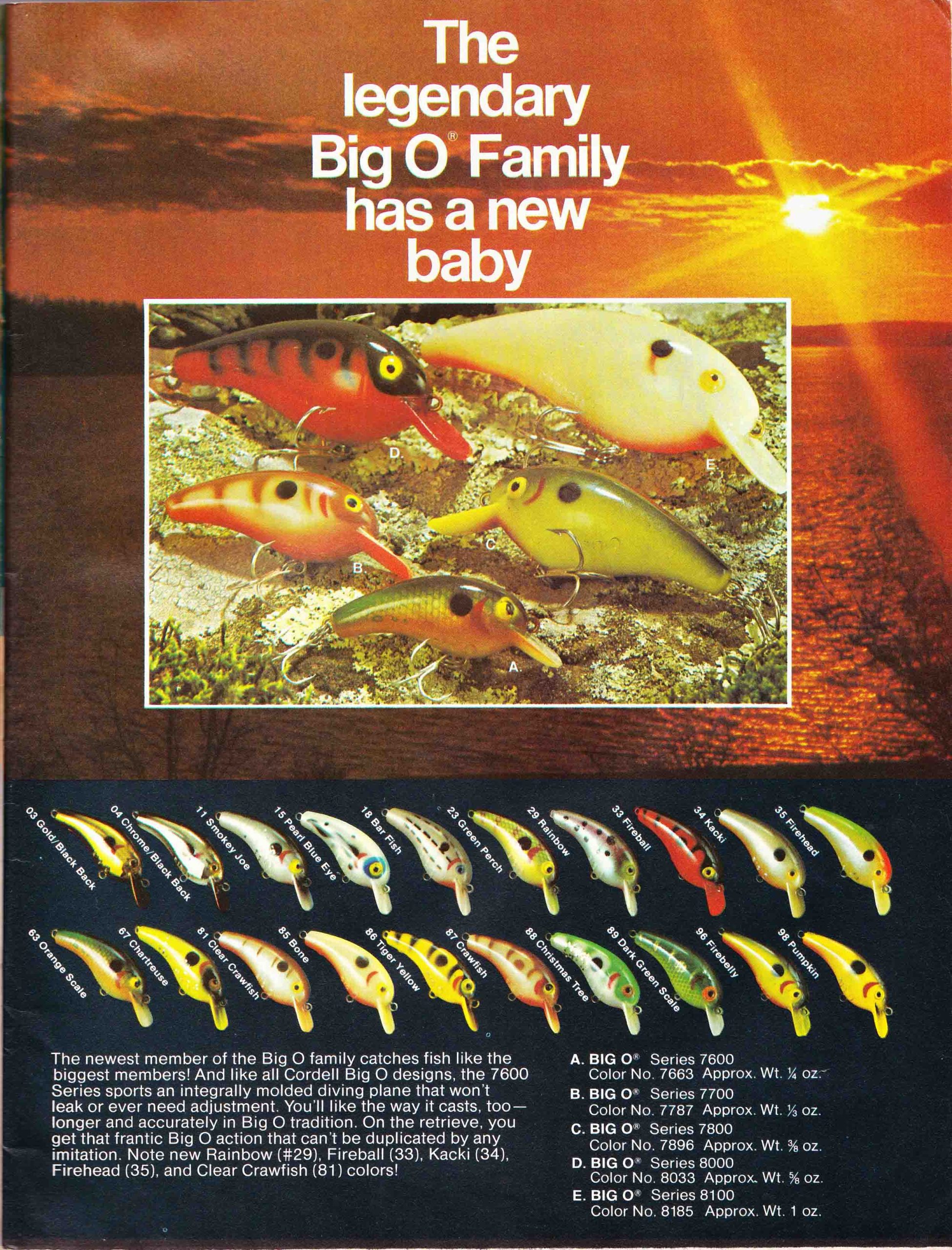 Leurre Vintage Cotton Cordell Big O Poisson-soleil 2 Pouces - Pour Collection