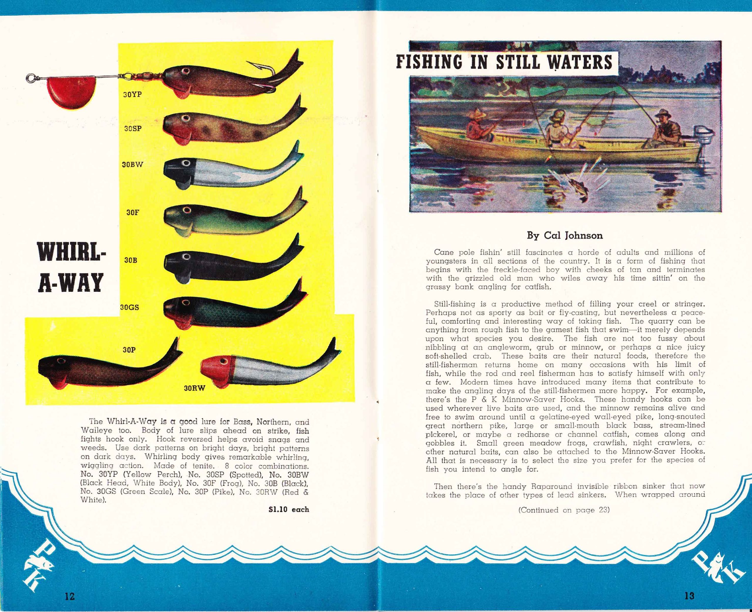 1940 PACHNER KOLLER FISH SPORT LURE BAIT TROLL OUTDOOR DECOR HISTORIC AD A-1270