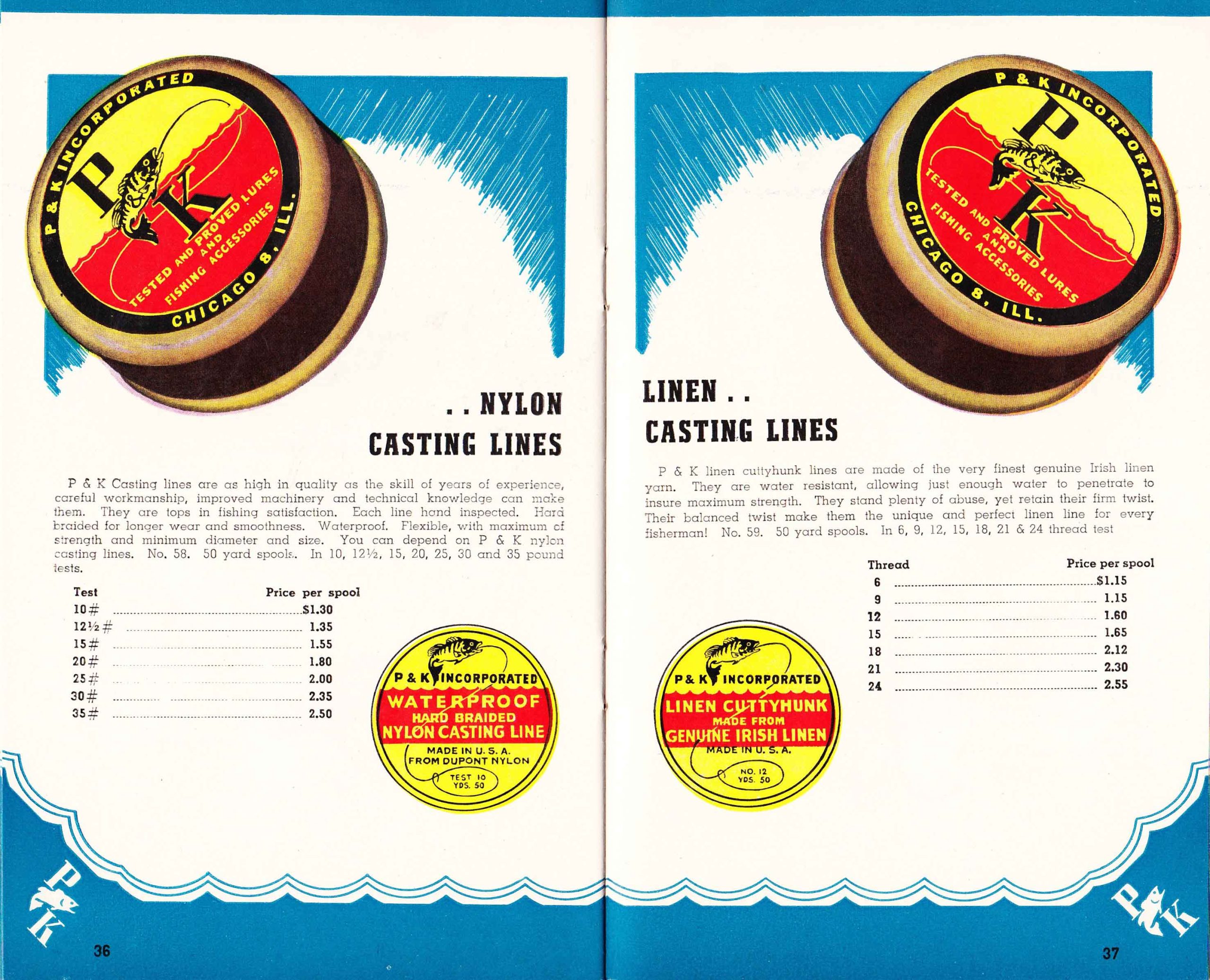 Catalogue De Pêche Original 1946 - Pachner & Koller Inc. Chicago - Vintage US
