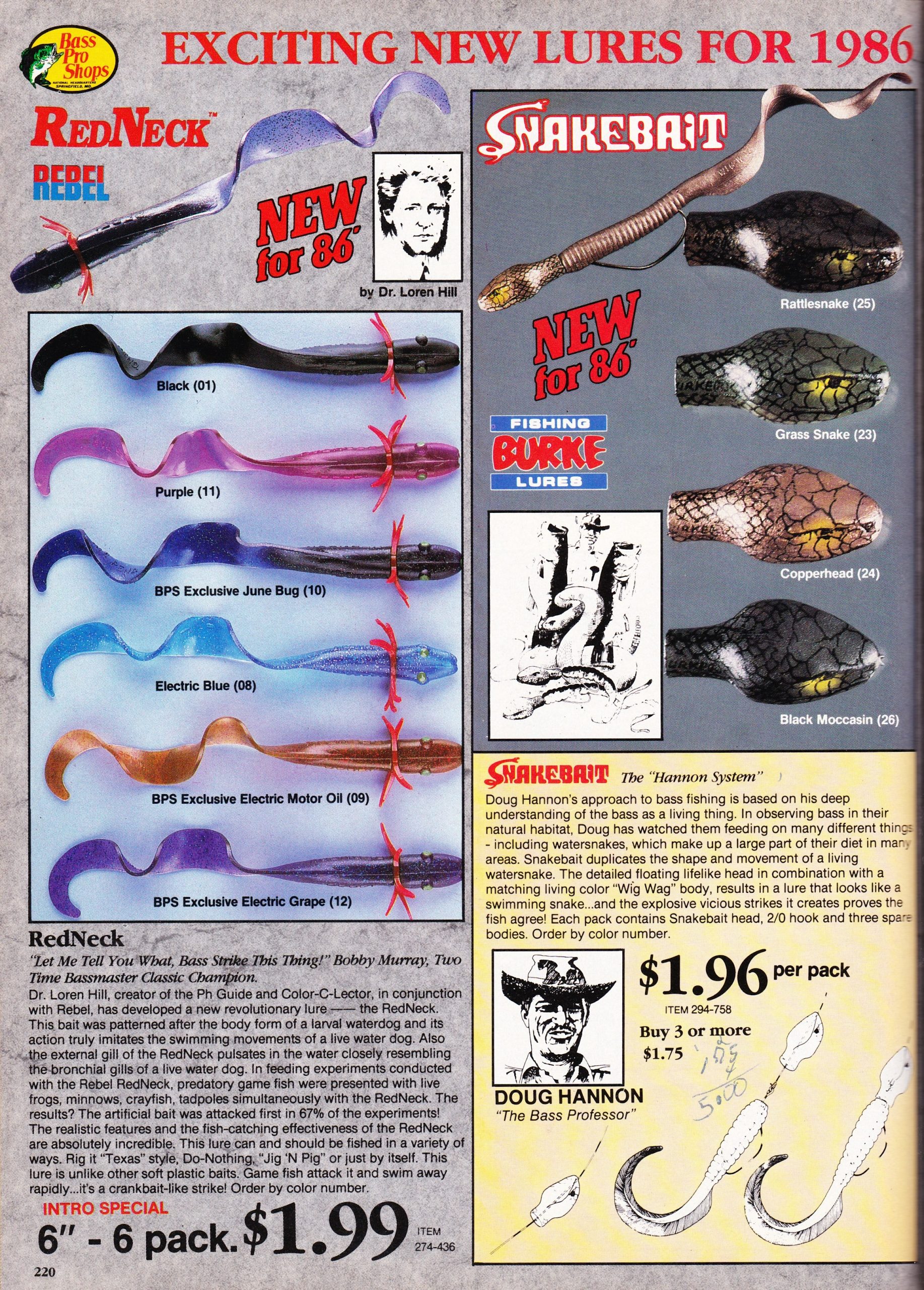 Rebel RedNeck Bass Fishing Archives Tackle History