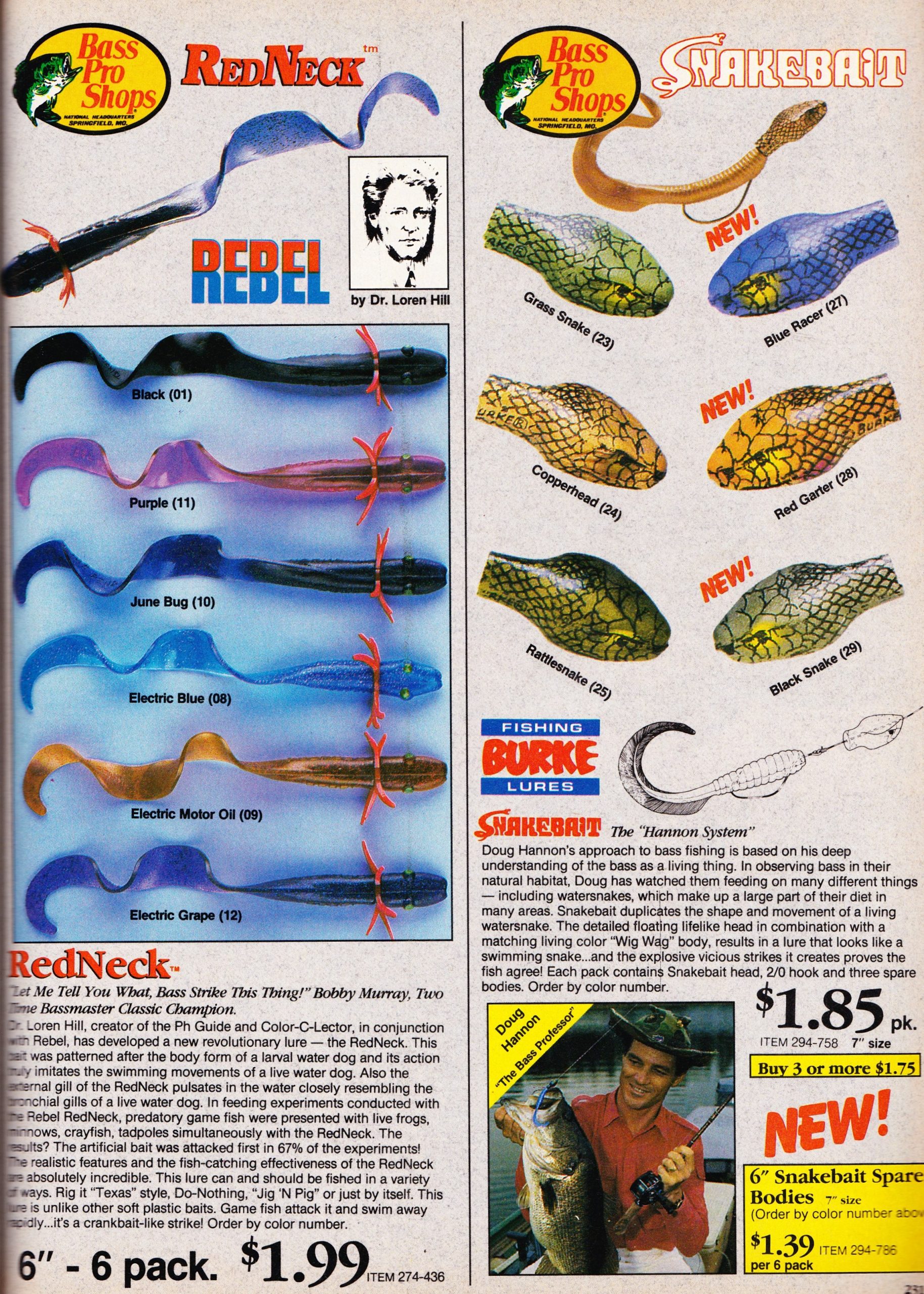 Rebel RedNeck Bass Fishing Archives Tackle History