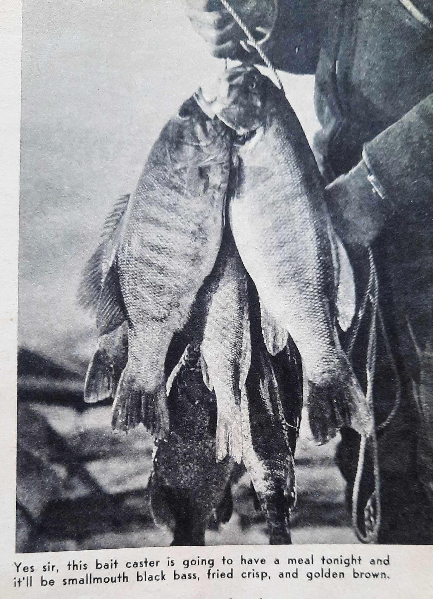 Image from "Unorthodox Bass Methods" by Bob Becker, Sports Afield Fishing Annual, 1943.