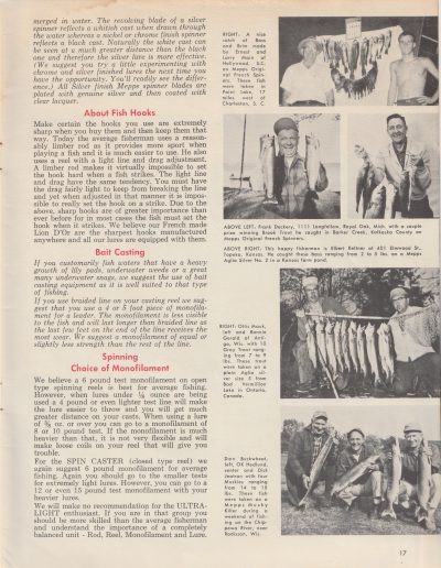 Mepps Catalog No. 65, 1965. Page 17.