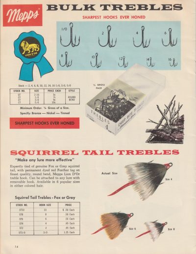 Mepps Catalog No. 65, 1965. Page 14.