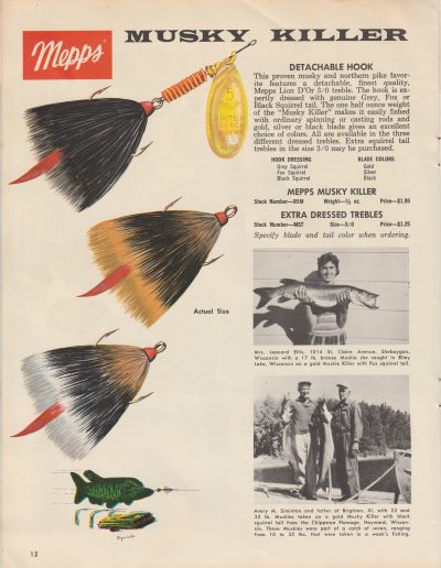 Mepps Catalog No. 65, 1965. Page 12.