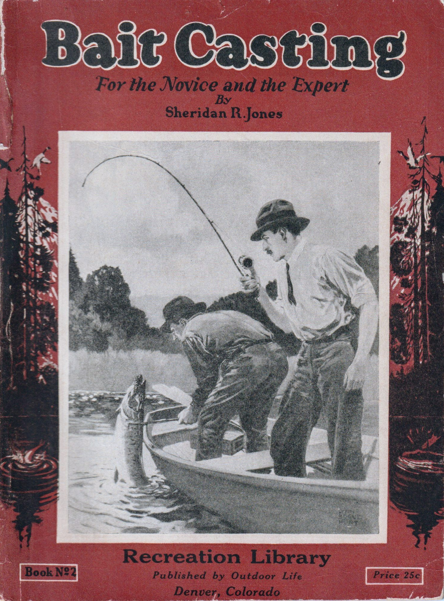 Bait Casting, For the Novice and the Expert, by Sheridan R. Jones. Front cover.