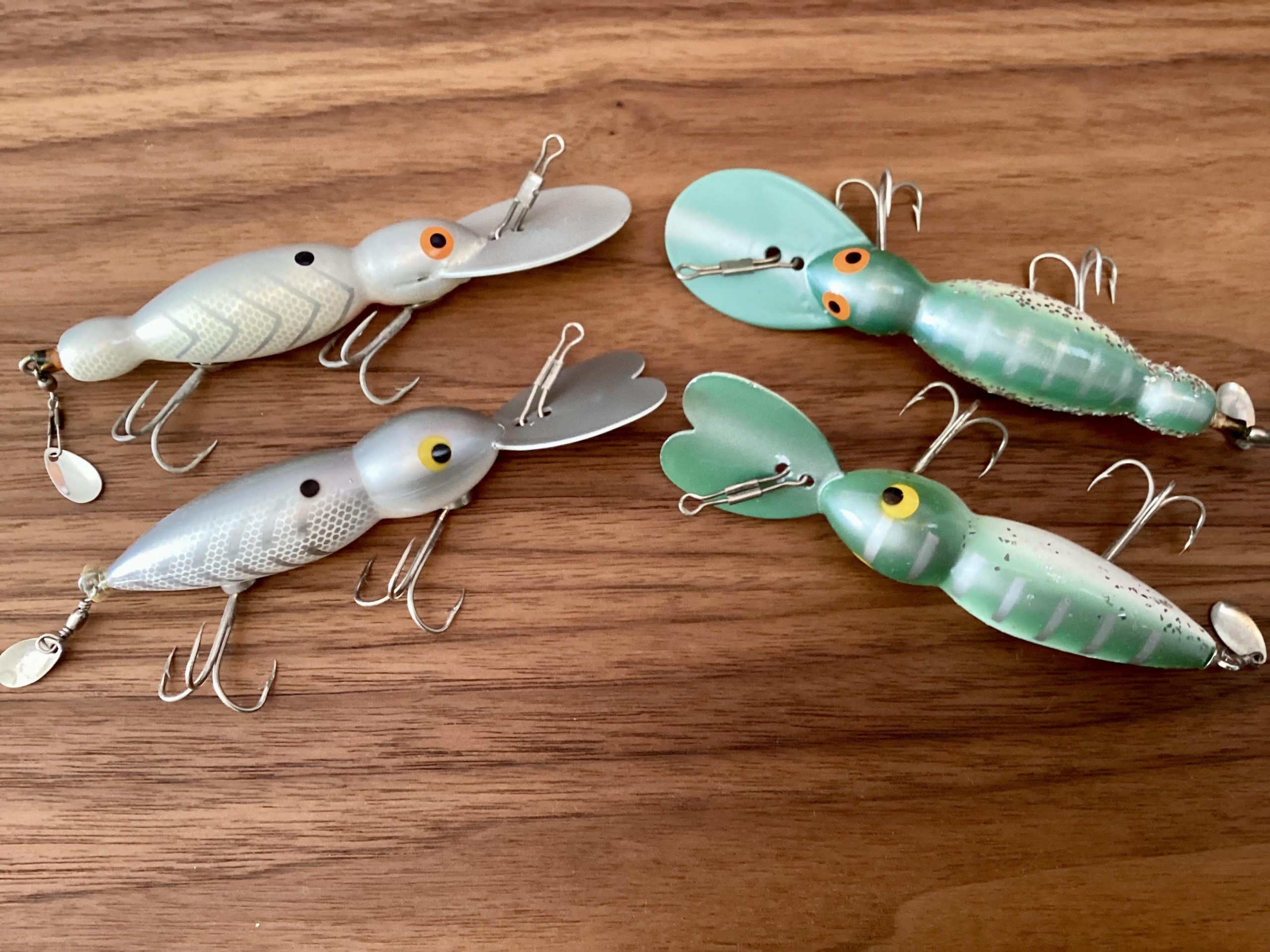 Ancien Leurre De Pêche Vintage Whopper Stopper Hellbender - Trouvaille Boîte à Pêche