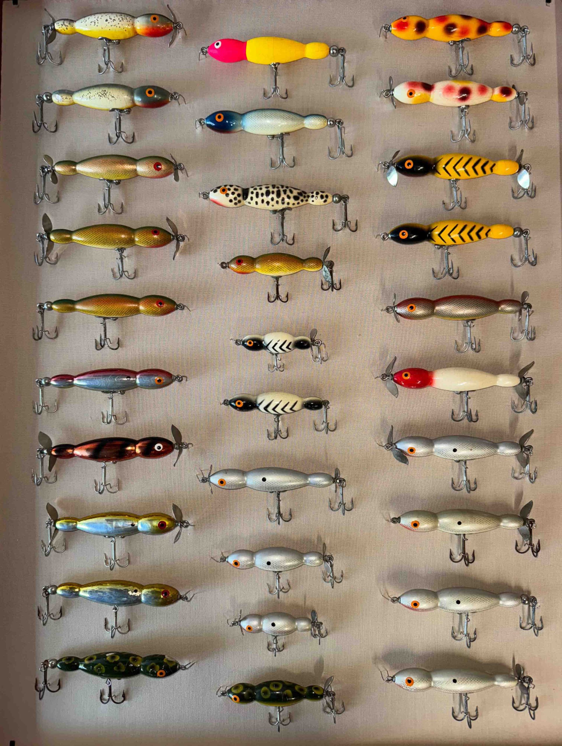 (10) Blake Taylor’s amazing Lipless Water Dog collection Blake Taylor’s amazing Lipless Water Dog collection. Image Mike Orzell.