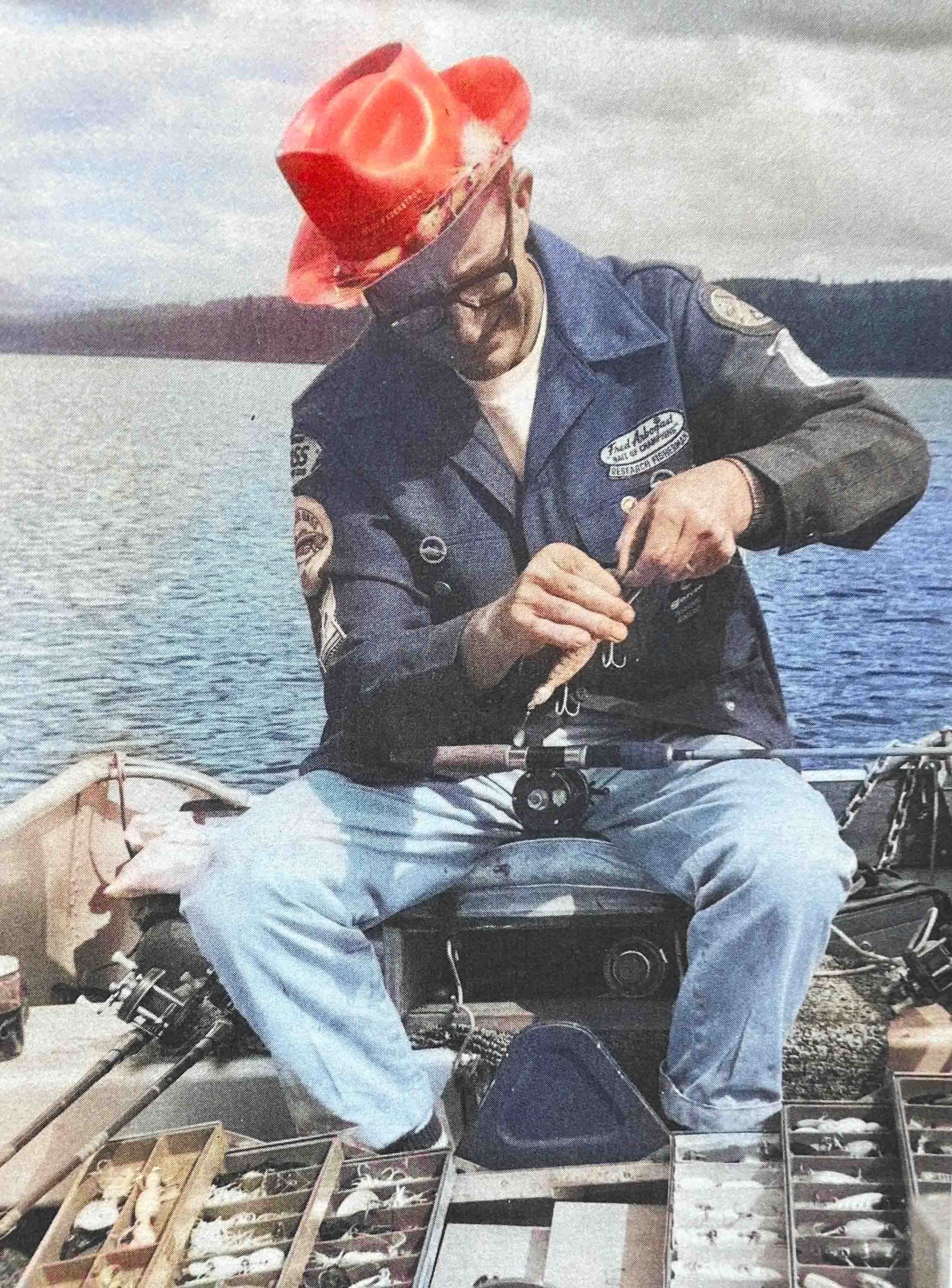 (12) Stan Fagerstrom gets ready to go lunker hunting with a Water Dog Stan Fagerstrom gets ready to go lunker hunting with a Water Dog. Image Mike Orzell.