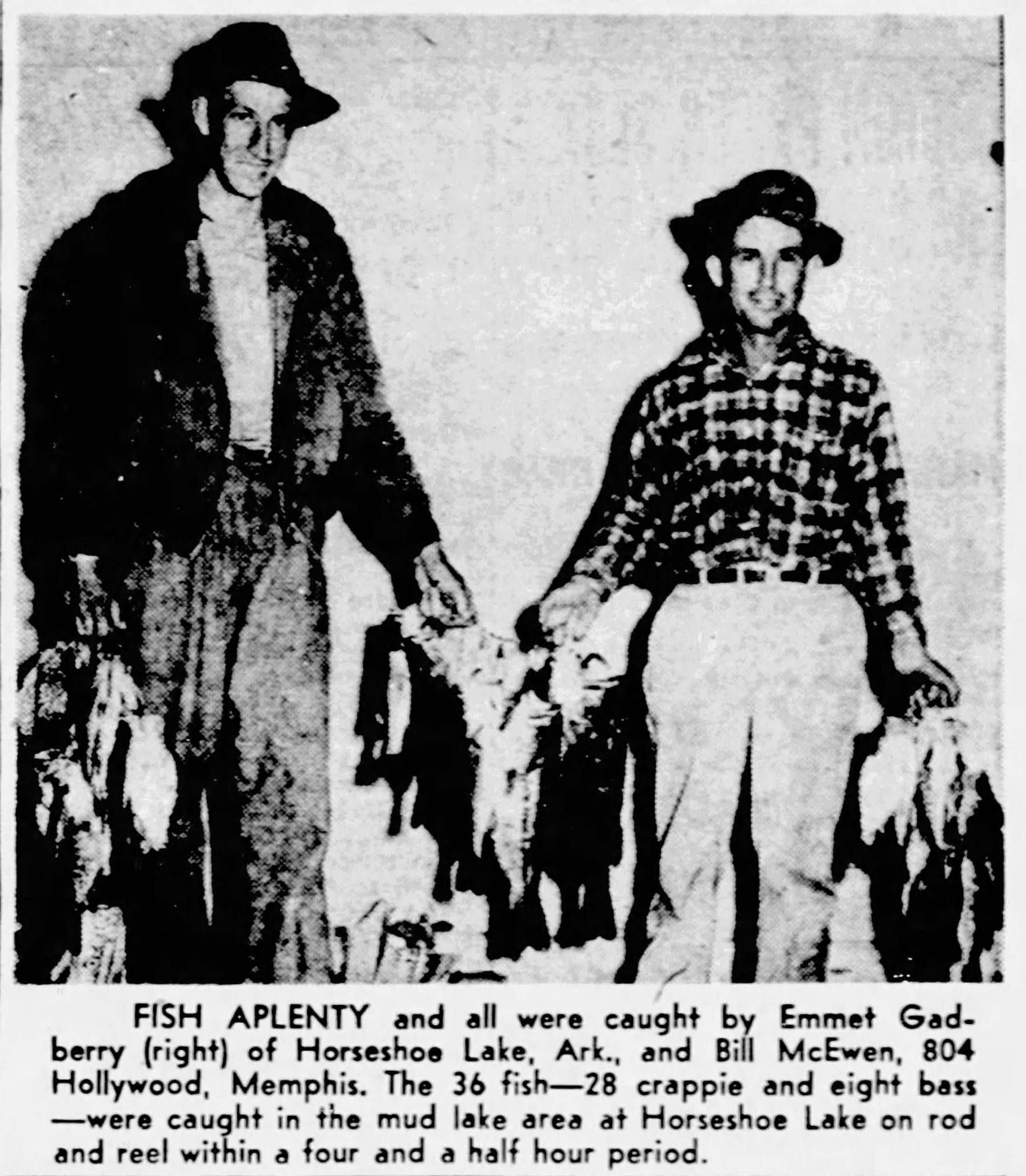 Bill McEwen Report 4 The Commercial Appeal April 1, 1951 Page 31 Bill McEwen and Emmet Gadberry. The Commercial Appeal, April 1, 1951.