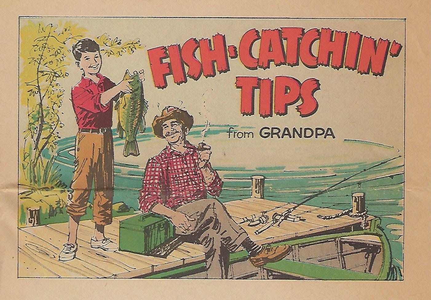 CCBC "Fish-Catchin' Tips from Grandpa", 1965, front cover.