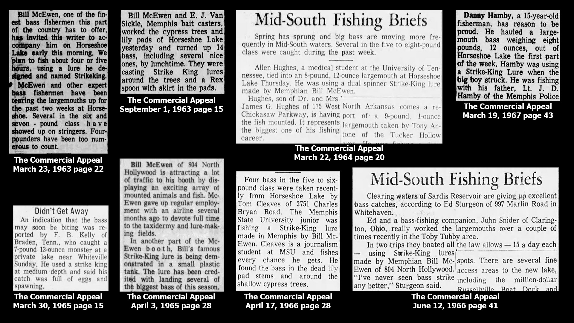 Bill McEwen Reports 1963-1967 Bill McEwen reports 1963 - 1967. Image Terry Battisti.