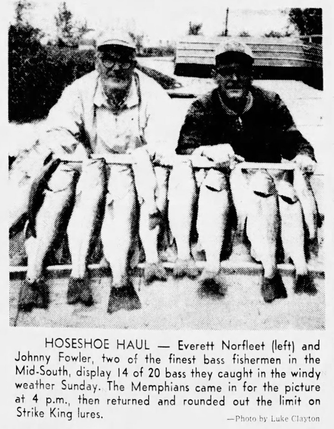 Bill McEwen Spinnerbait 10 The Commercial Appeal October 7, 1964 Page 23 cropped Another Horseshoe Haul. The Commercial Appeal October 7, 1964 Page 23.