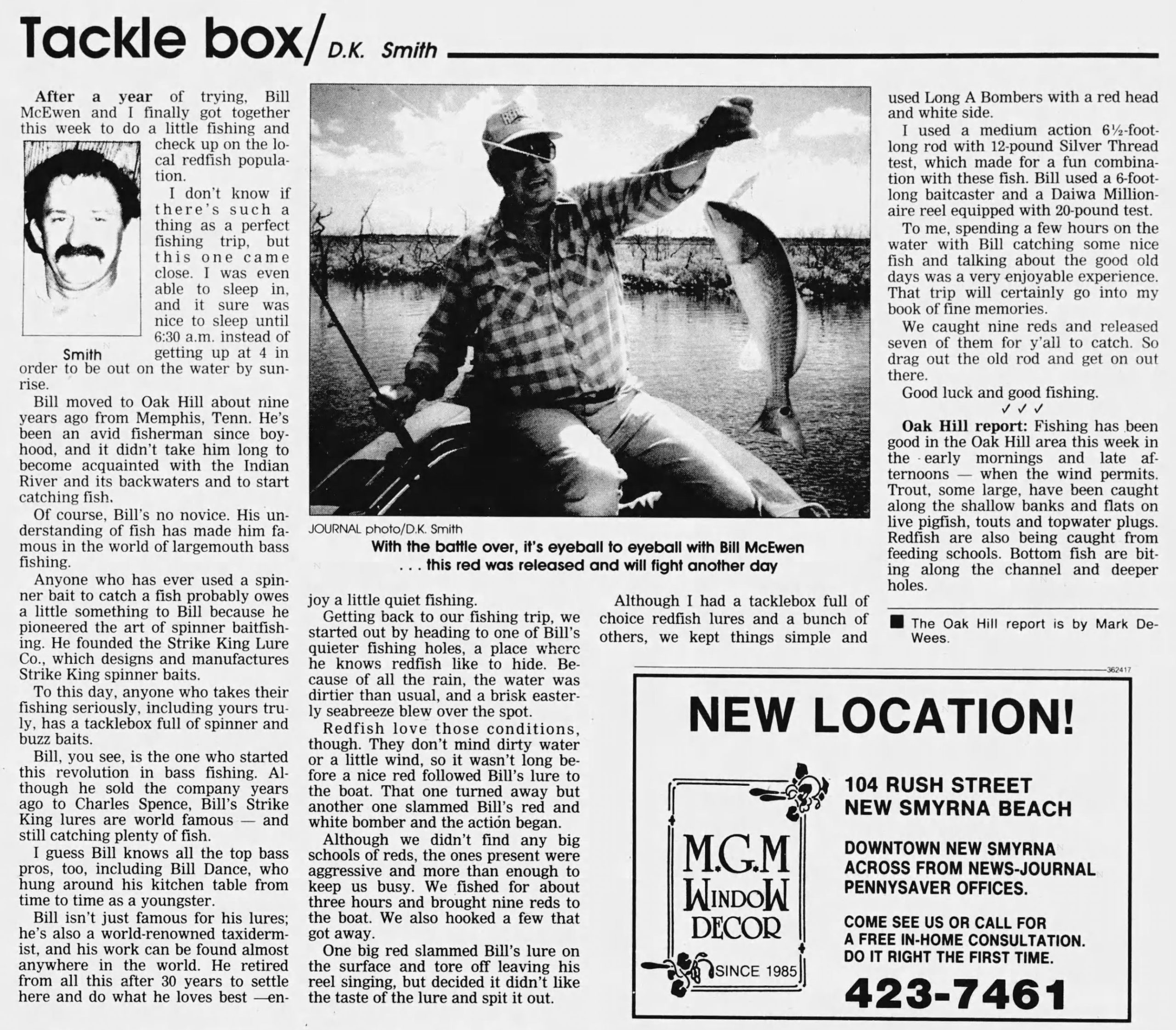 Bill McEwen Retired The Daytona Beach News Journal June 15, 1991 Page 60 Bill McEwen, Retired. The Daytona Beach News Journal, June 15, 1991, Page 60.