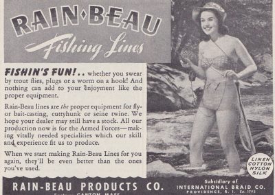 Rain Beau Ad Hunting and Fishing May 1945. Image Terry Battisti.