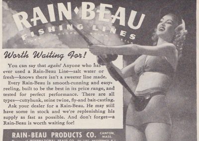 Rain-Beau Products Ad Hunting and Fishing August 1945. Image Terry Battisti.