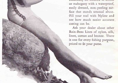 Rain-Beau Fishing Lines Ad Hunting and Fishing April 1946. Image Terry Battisti.