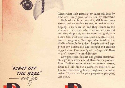 Rain-Beau Line Ad Hunting and Fishing May 1946. Image Terry Battisti.