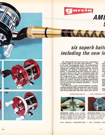 The Garcia Ambassadeur 5000 Series Reels. Introducing the 5001C. 1972 Garcia Fishing Annual. Image Terry Battisti.