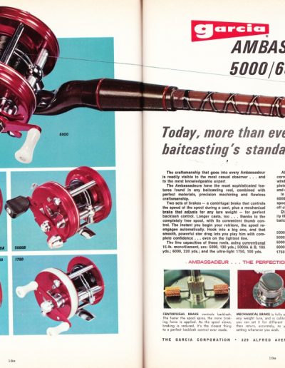 The Garcia Ambassadeur 5000/6000 Series Reels. 1973 Garcia Fishing Annual. Image Terry Battisti.