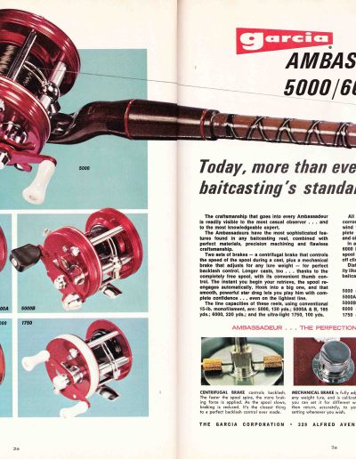 The Garcia Ambassadeur 5000/6000 Series Reels. 1974 Garcia Fishing Annual. Image Terry Battisti.