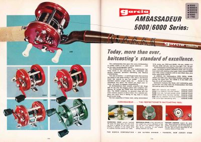 The Garcia Ambassadeur 5000/6000 Series Reels. 1976 Garcia Fishing Annual. Image Terry Battisti.