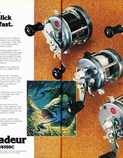 The Garcia Ambassadeur "C" Reels. 1978 Garcia Fishing Annual. Image Terry Battisti.