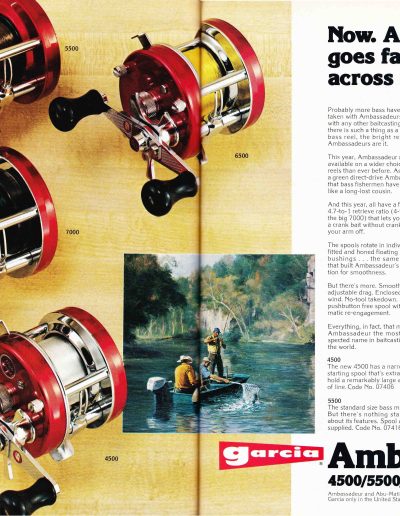 The Garcia Ambassadeur High-Speed Bushing Reels. 1978 Garcia Fishing Annual. Image Terry Battisti.