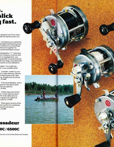 The Garcia Ambassadeur "C" Reels. 1979 Garcia Fishing Annual. Image Terry Battisti.