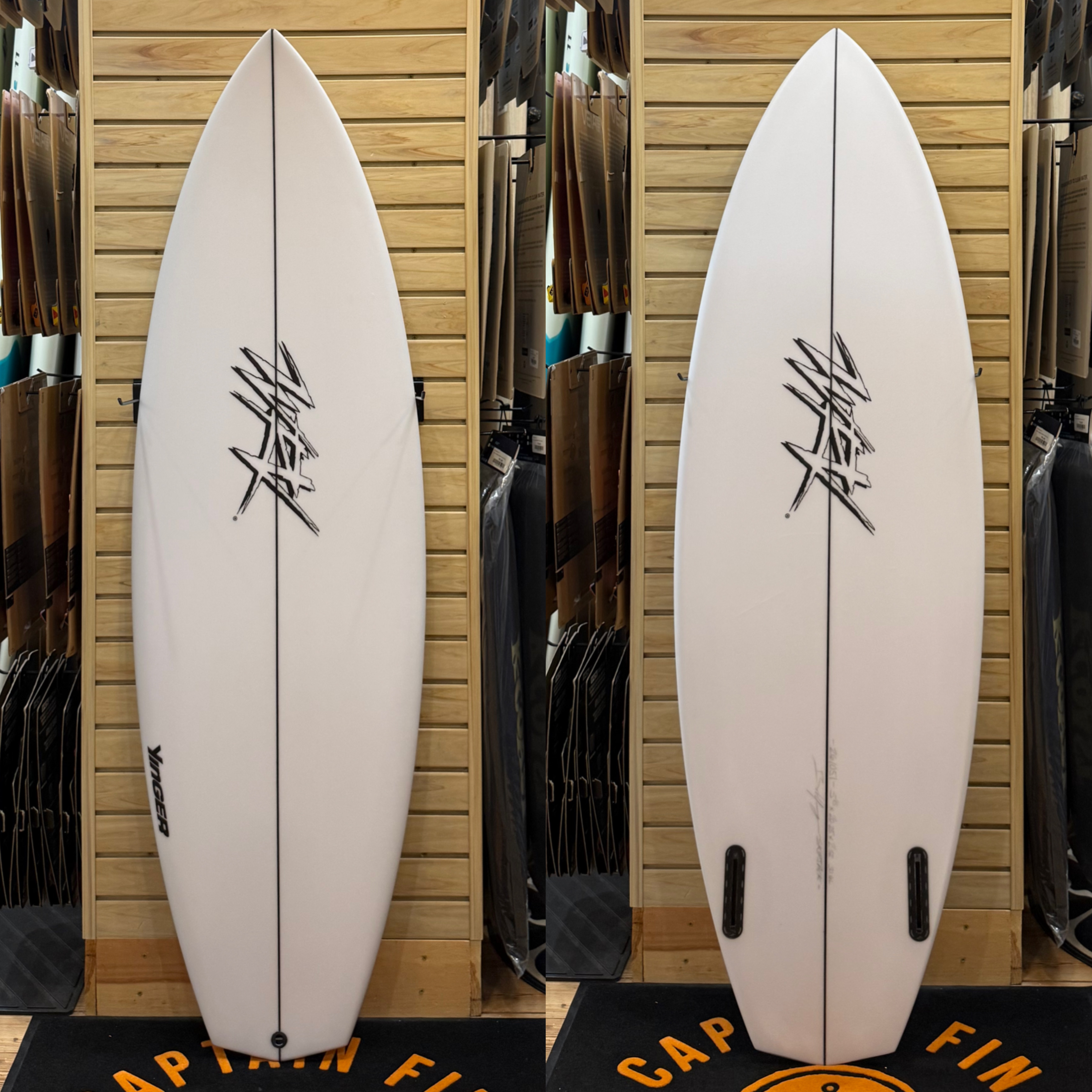 5'8 Yinger Skip Jack  surfboard top photo