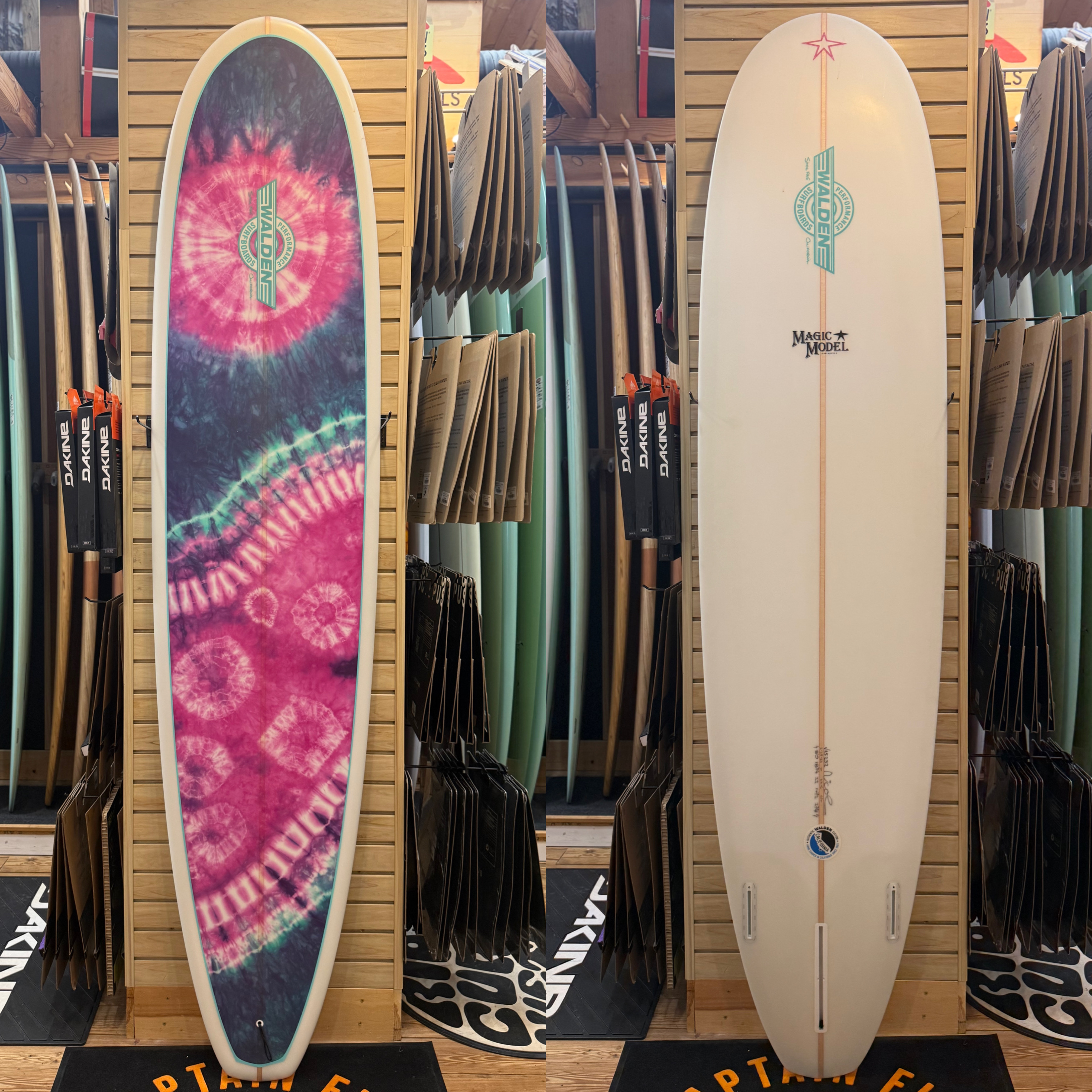 8'0 Magic Model (tie-dye) surfboard top photo