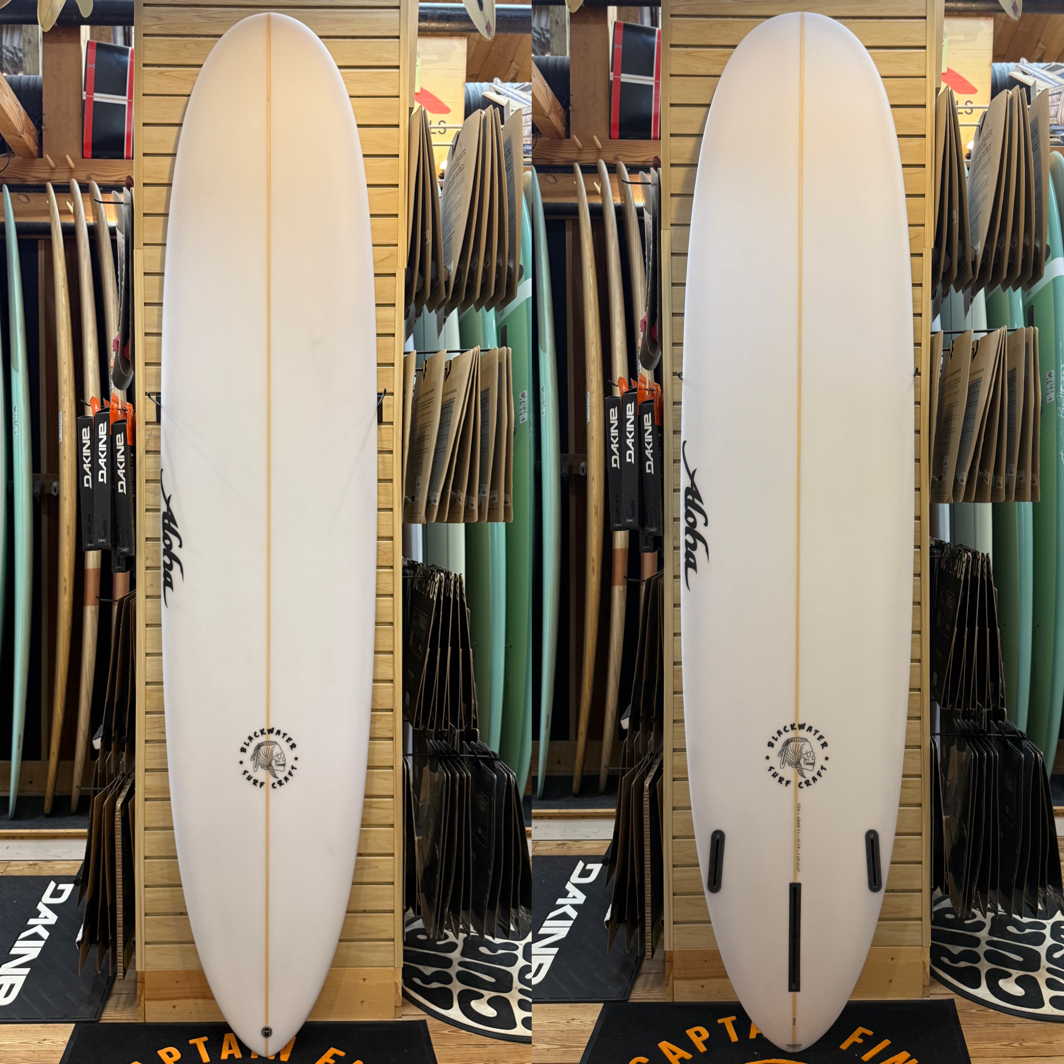 8'6 Fun Long PU Clear  surfboard top photo