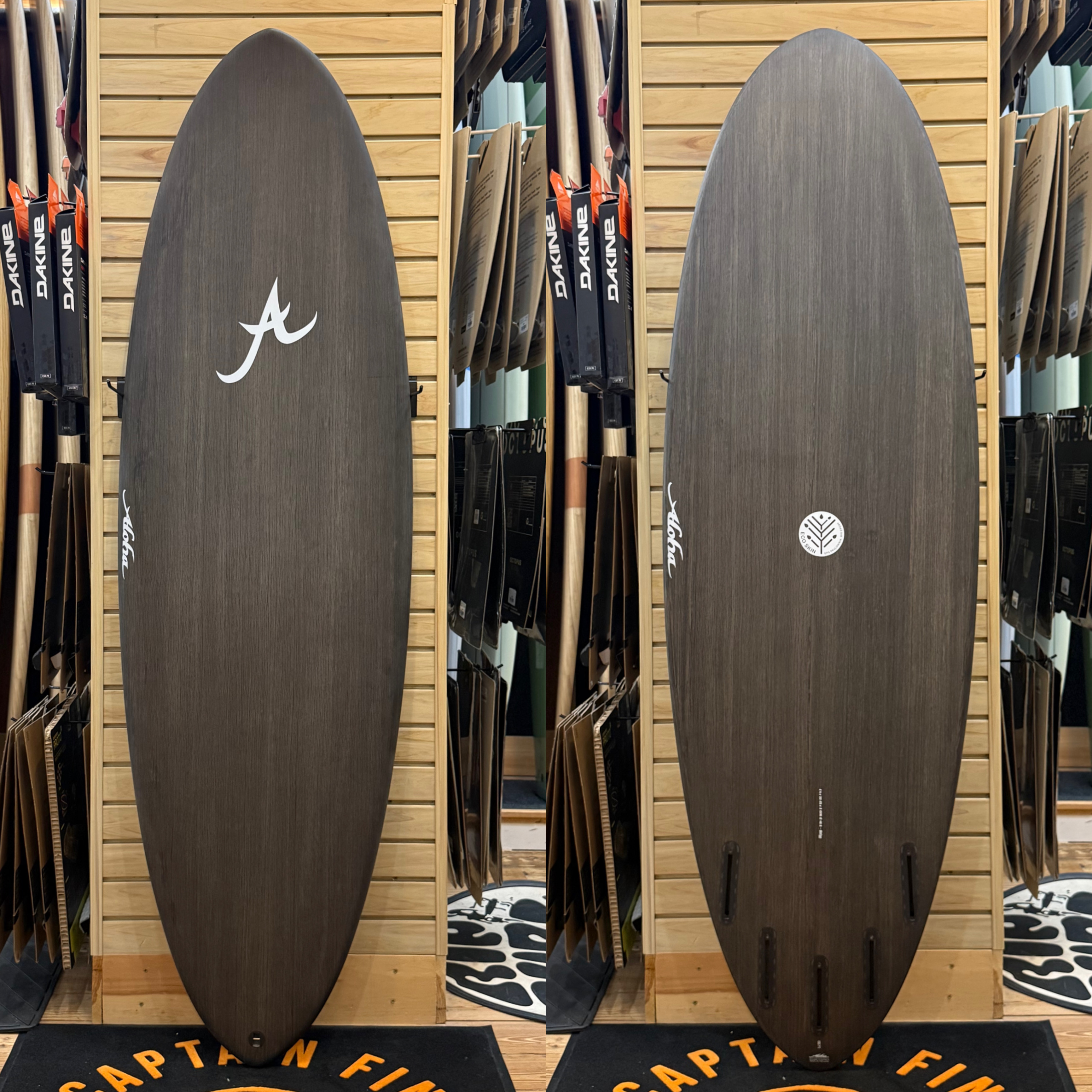 5'10 Skegg Ecoskin  surfboard top photo