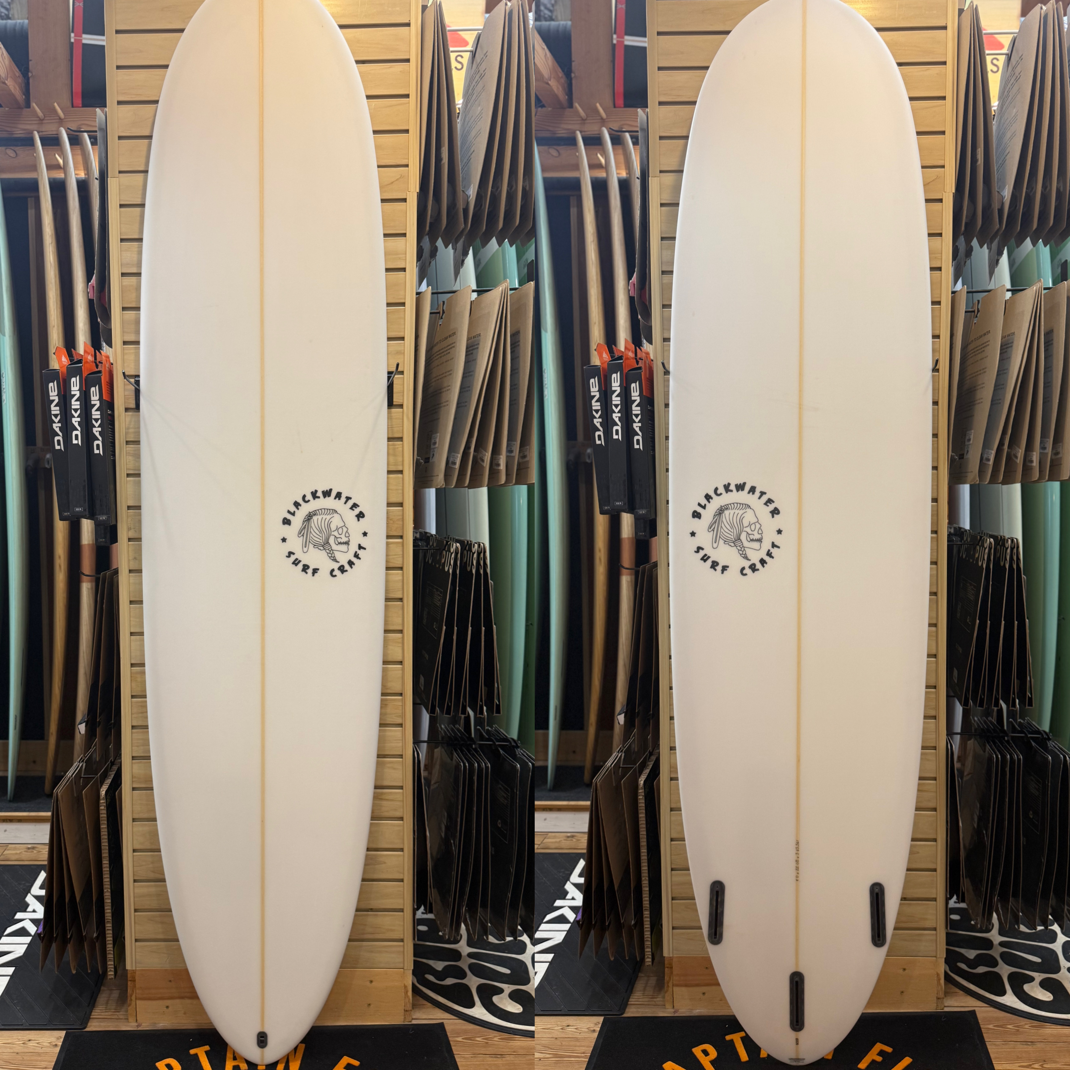 8'0 Fun Long PU surfboard top photo