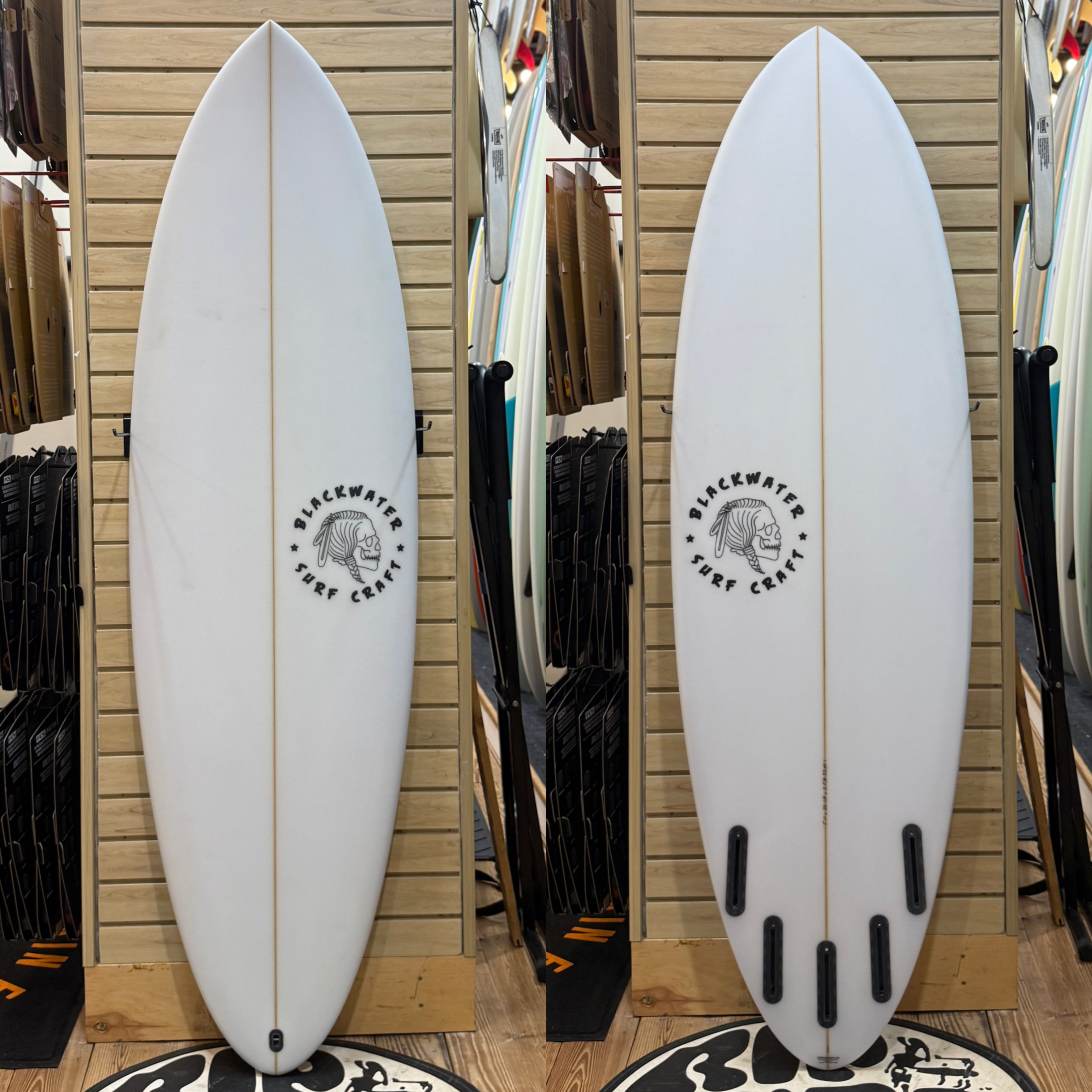 5'7 Skipper Clear  surfboard top photo