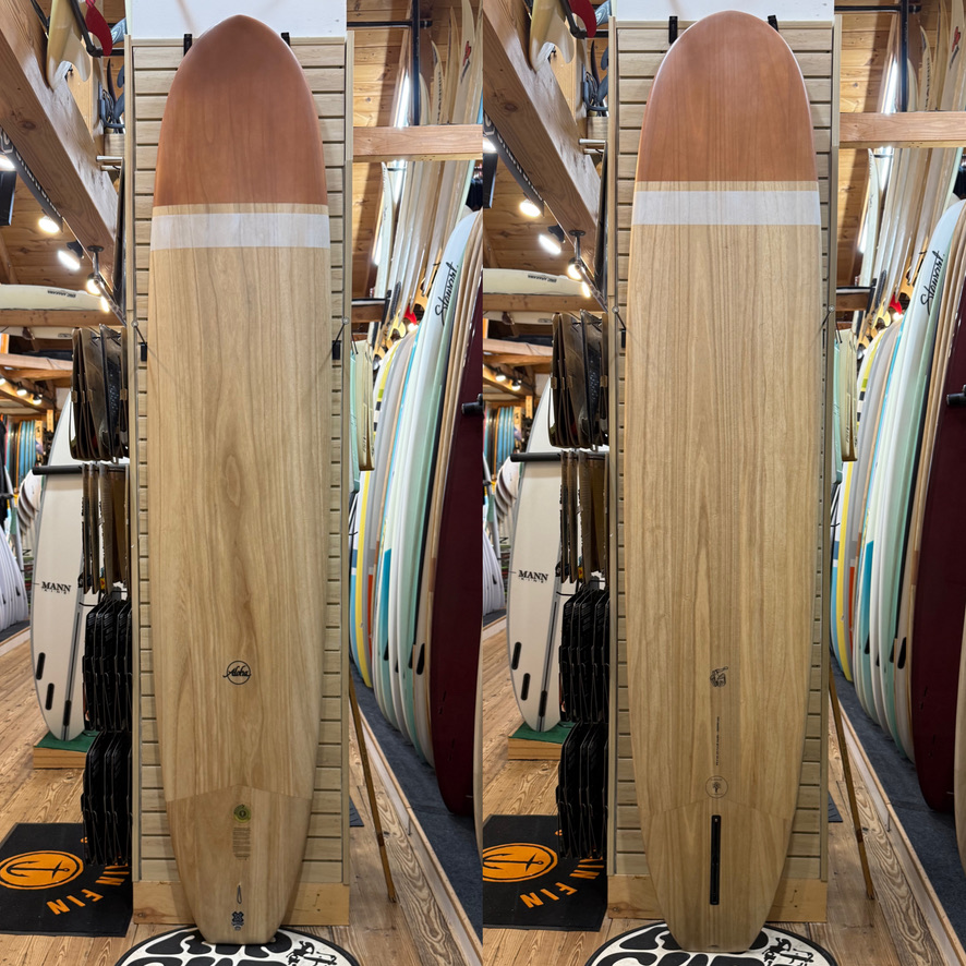 9'4 Chopped Log-Long Ecoskin  surfboard top photo