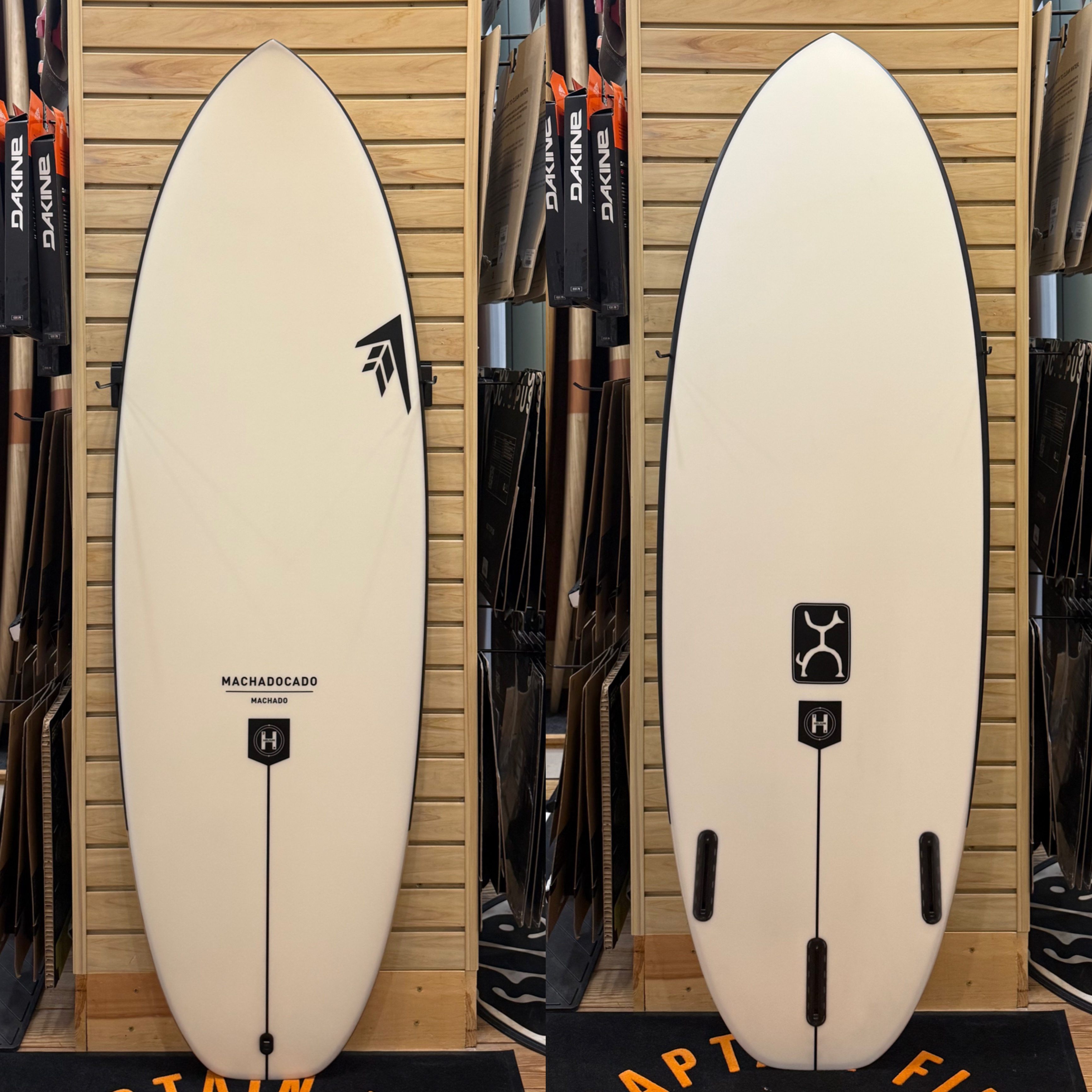 5'8 Machadocado surfboard top photo