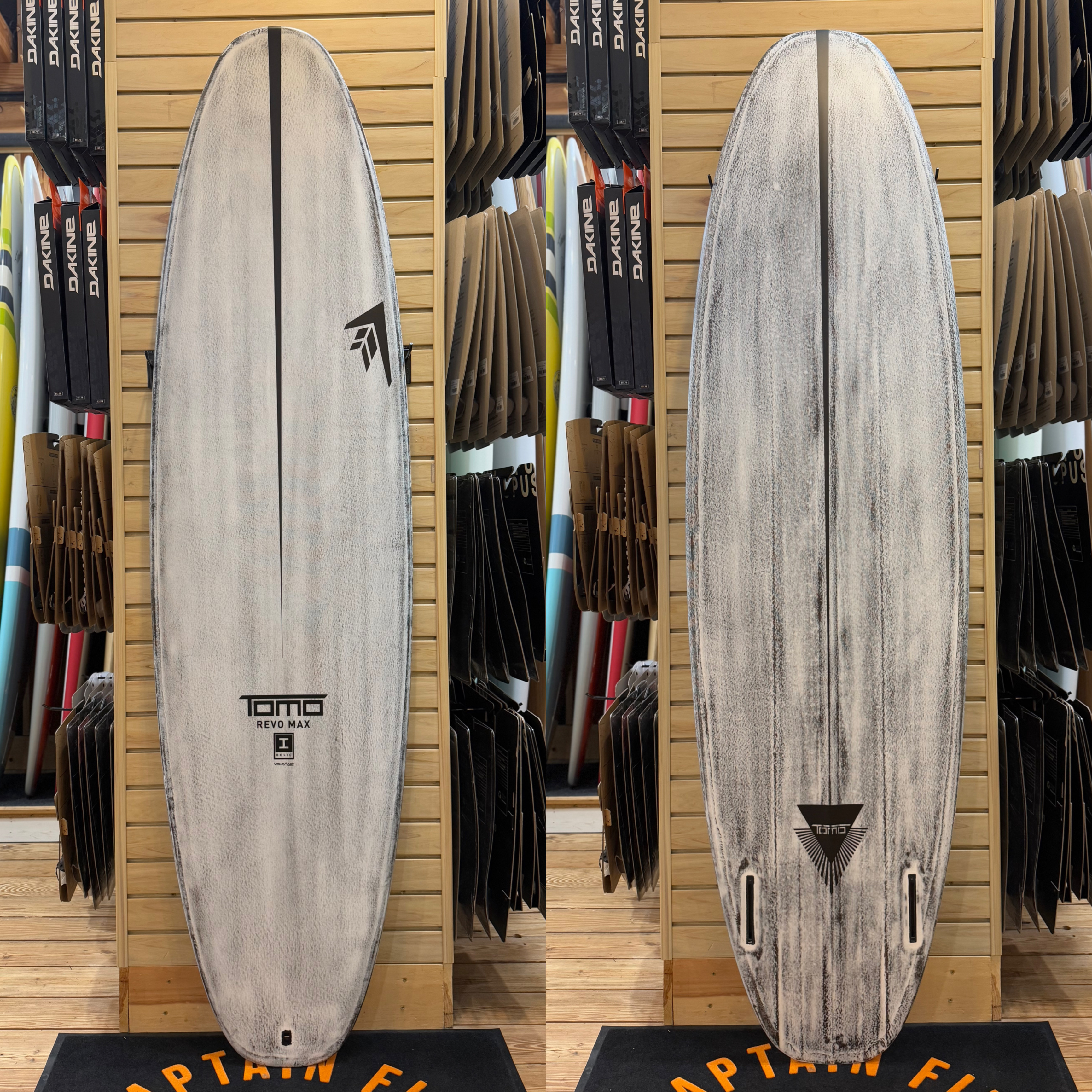 6'6 Revo Max Volcanic  surfboard top photo