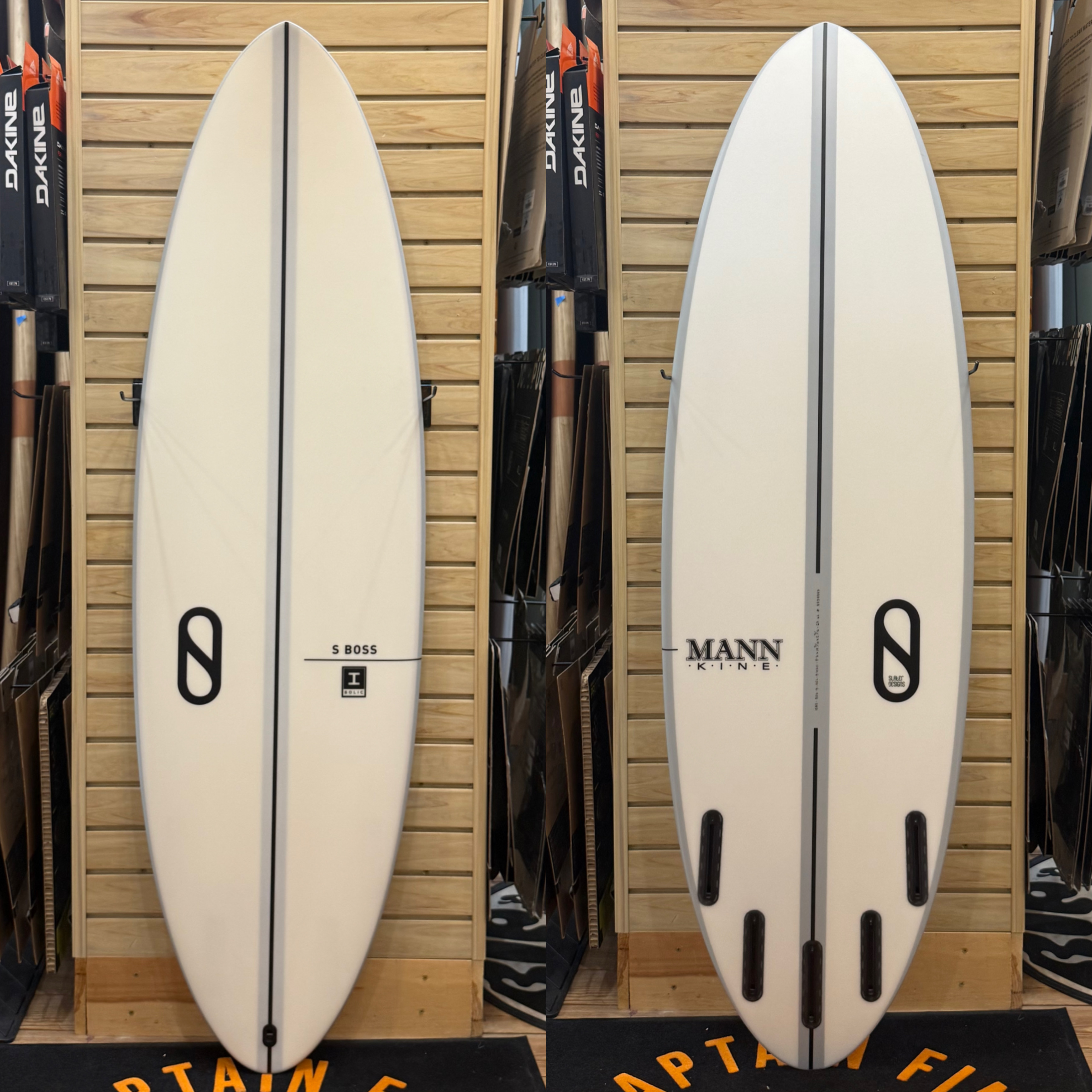 5'6 S Boss surfboard top photo