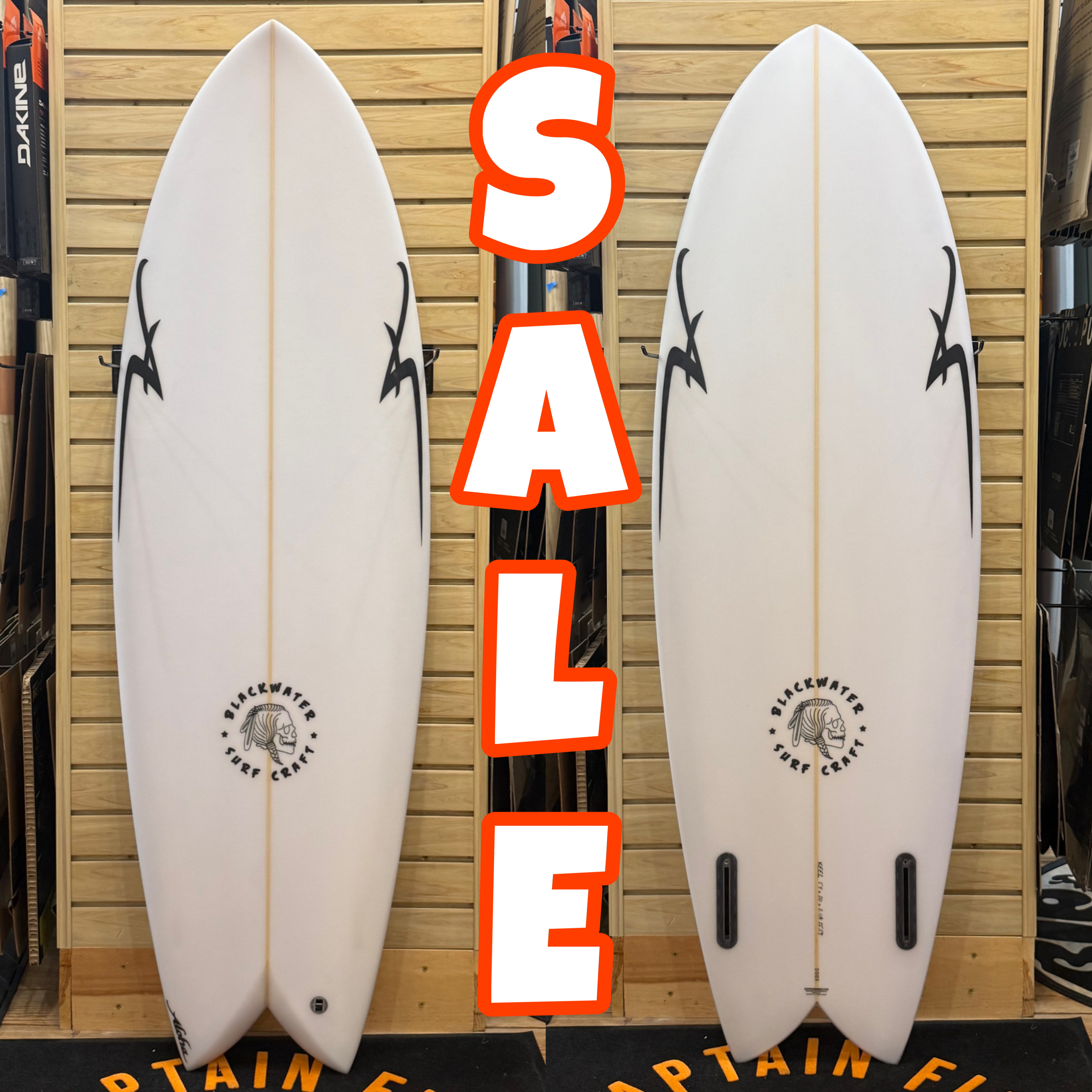 5'8 Keel PU Clear  surfboard top photo