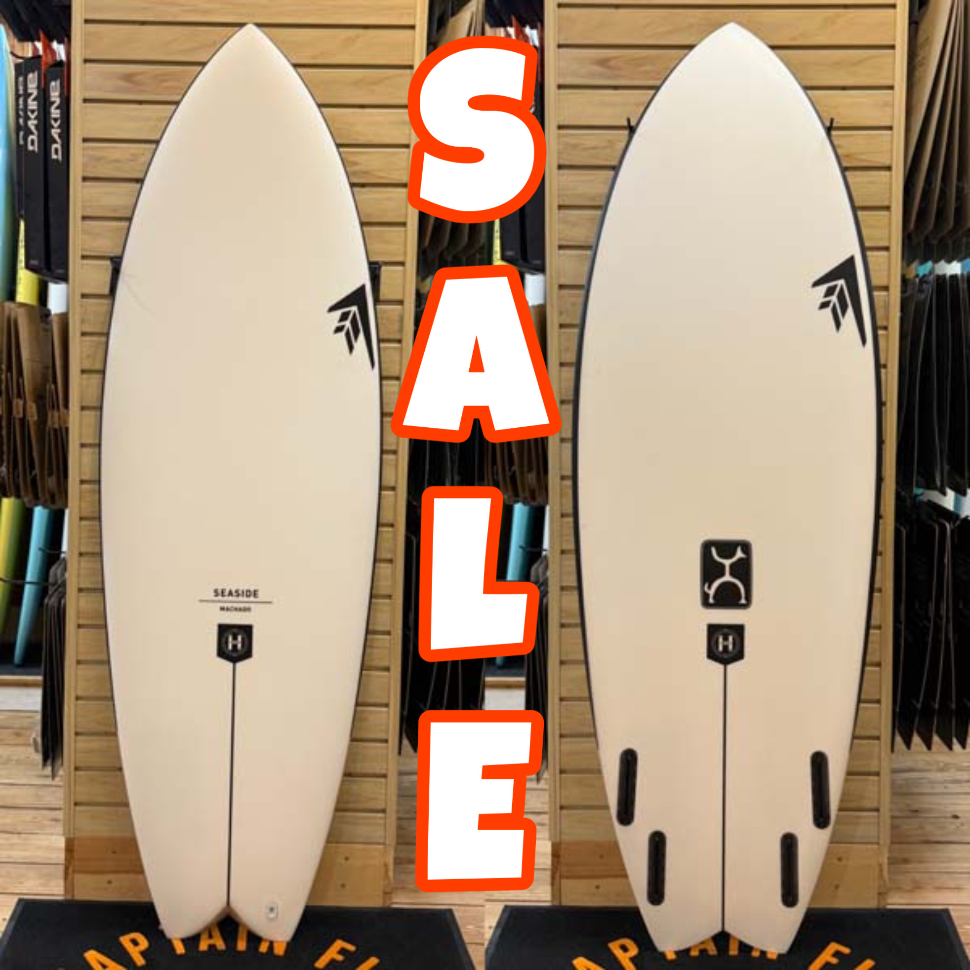 5'4 Seaside  surfboard top photo