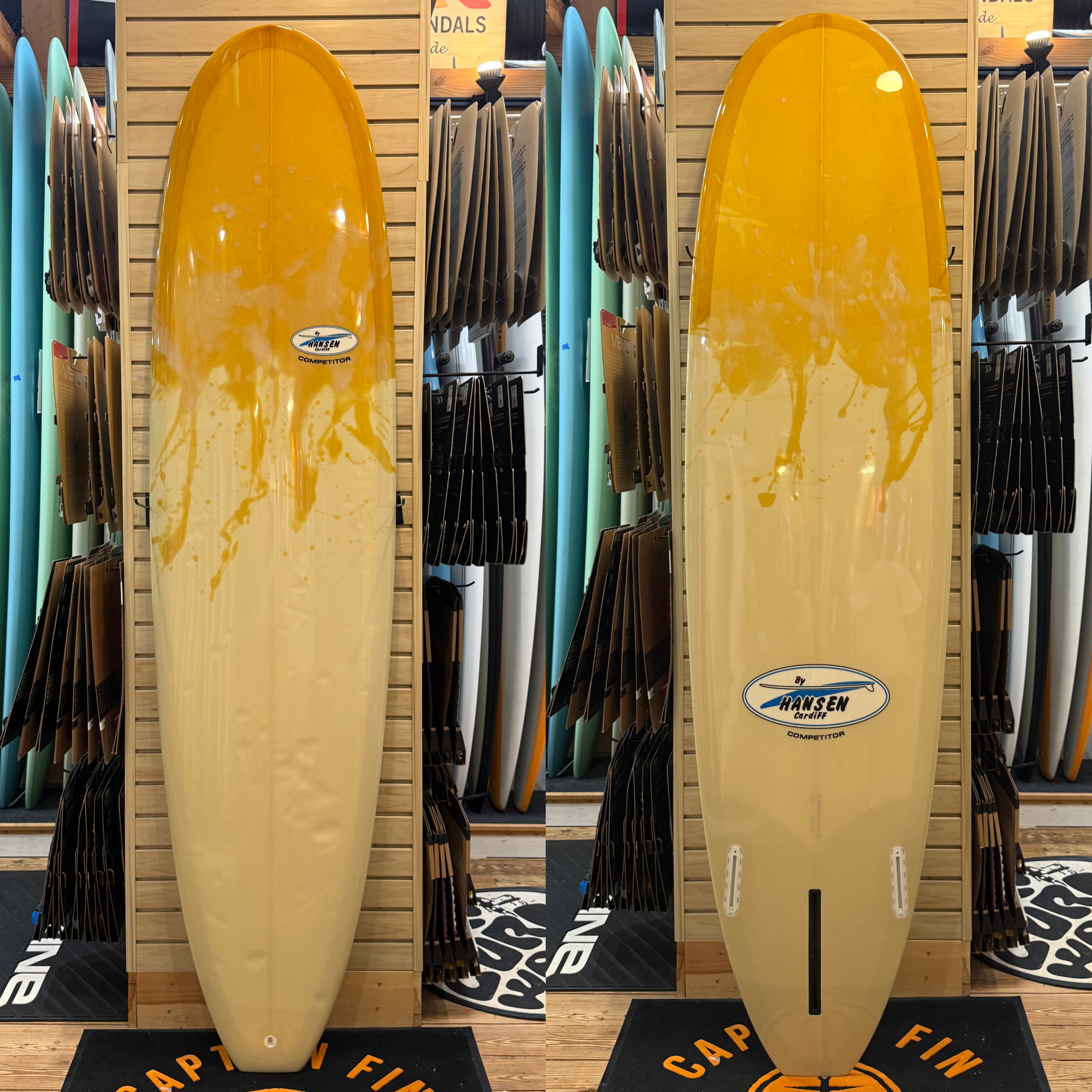 7'6 Hansen  surfboard top photo