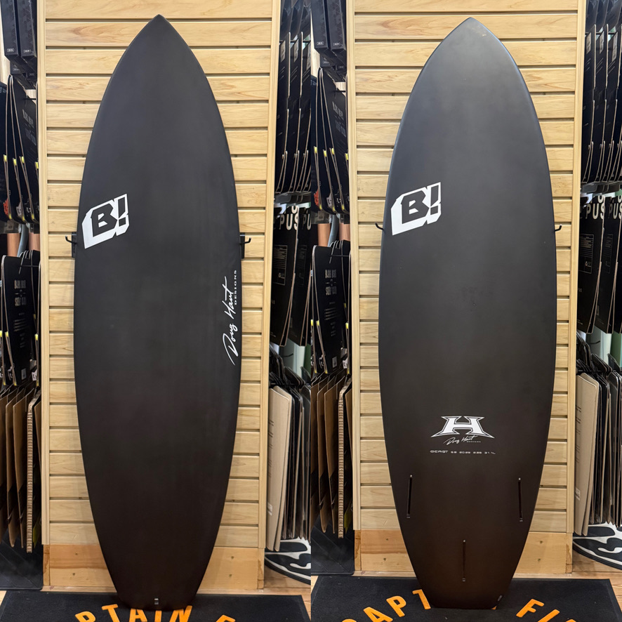 5'8 Beast surfboard top photo