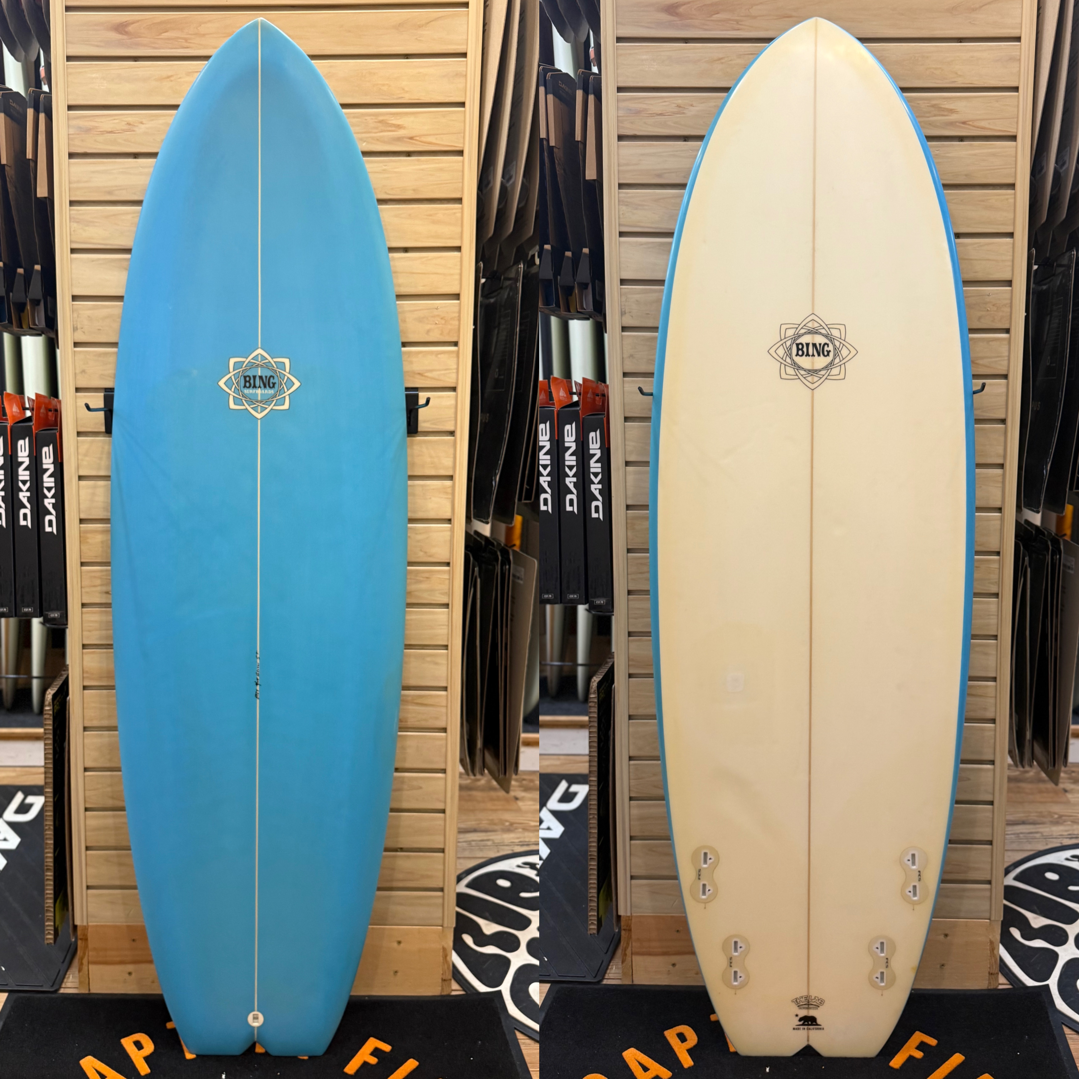 5'7 Bing  surfboard top photo