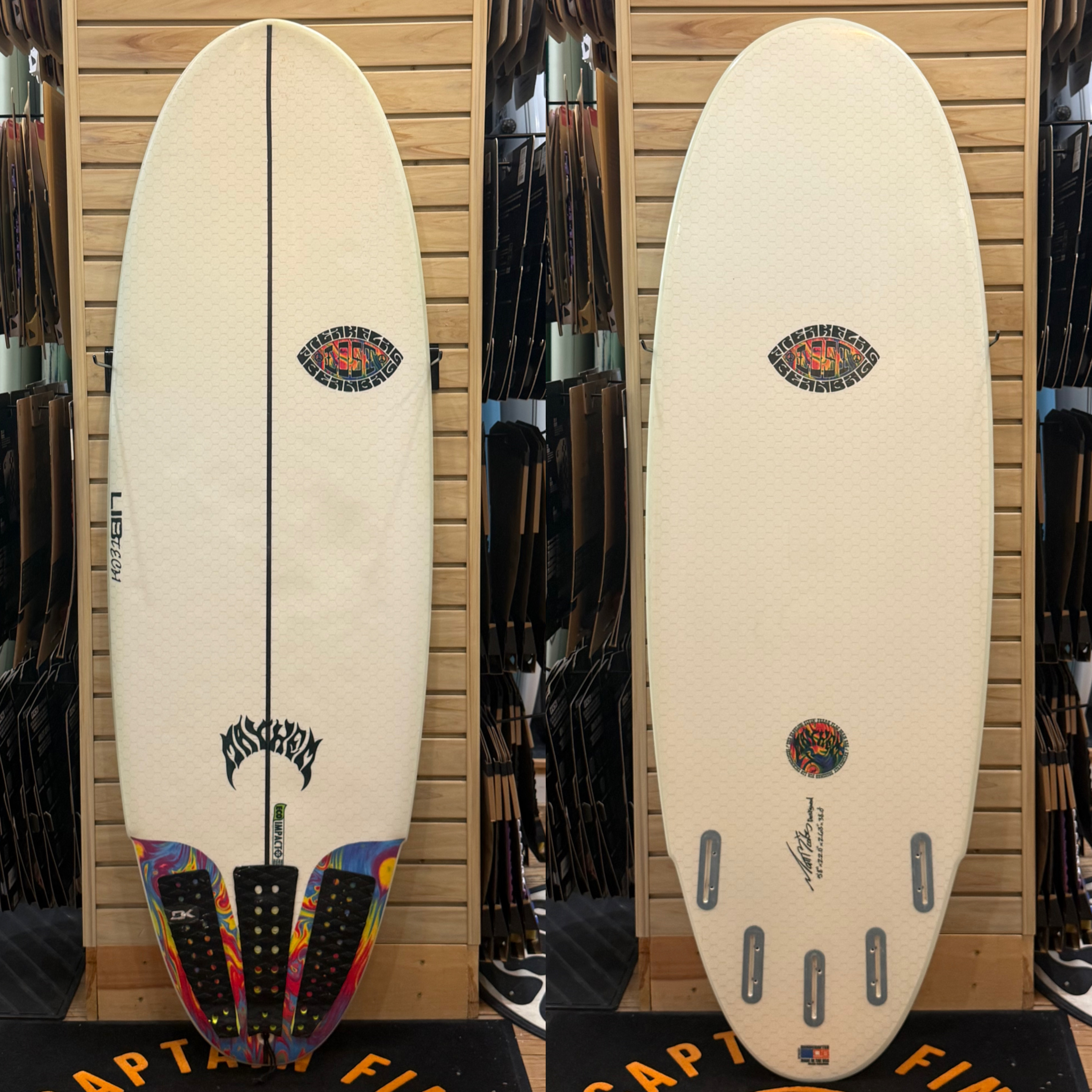 5'8 Lost Lib Tech  surfboard top photo