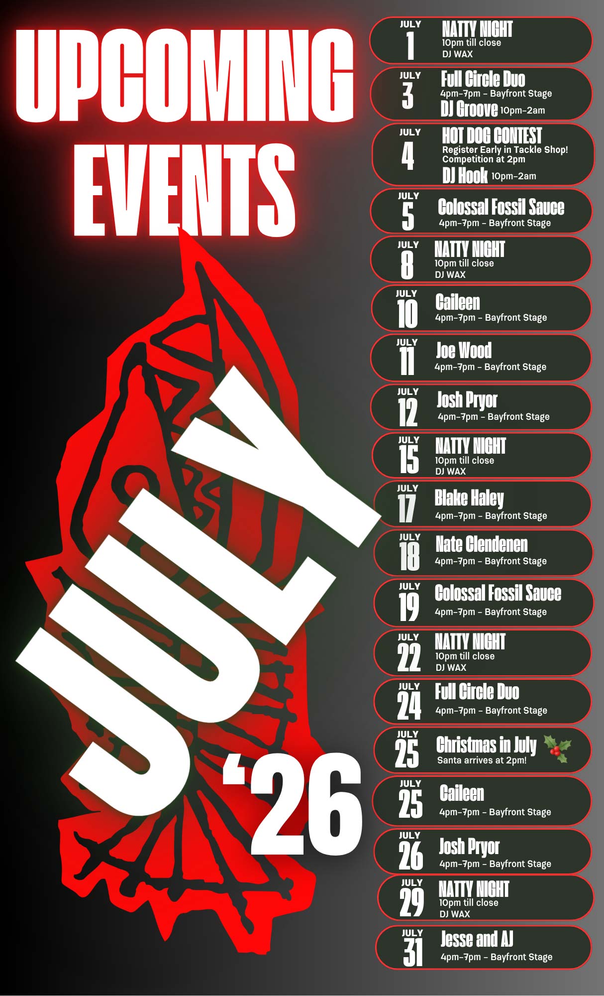 July event calendar